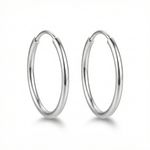 ARGOLA DE PRATA FIO REDONDO 15 MM
