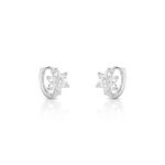 ARGOLA DE PRATA FLOR COM 30 ZIRCONES CRAVEJADOS 19517