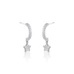 ARGOLA DE PRATA LUA COM 48 ZIRCONES CRAVEJADOS 18621