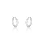 ARGOLA DE PRATA NAVETES COM 2 ZIRCONES CRAVEJADOS 21414