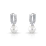 ARGOLA DE PRATA PAVE PÉROLA SHELL DE 8.0 MM COM 52 ZIRCONES CRAVEJADOS 21747