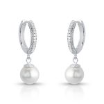 ARGOLA DE PRATA PAVE PÉROLA SHELL DE 9.0 MM COM 92 ZIRCONES CRAVEJADOS 21748