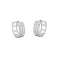 ARGOLA DE PRATA TRES FIOS DE PAVE M 18738