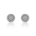 BRINCO DE PRATA BALI REDONDO COM 58 ZIRCONES CRAVEJADOS 21042