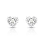 BRINCO DE PRATA CORAÇÃO PÉROLA SHELL DE 5.0 MM COM 54 ZIRCONES CRAVEJADOS 21714