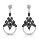 BRINCO DE PRATA CRISTAL GOTA 116 PEDRAS