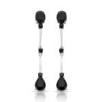 BRINCO DE PRATA CRISTAL GOTAS  12 PEDRAS