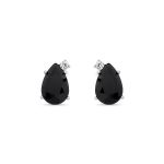 BRINCO DE PRATA CRISTAL GOTAS  4 PEDRAS