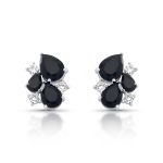 BRINCO DE PRATA CRISTAL GOTAS 12 ZIRCONES