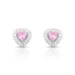 BRINCO DE PRATA DELUXE GOTA COM 67 ZIRCONES CRAVEJADOS PEDRA PRINCIPAL 6 X 6 MM 20744