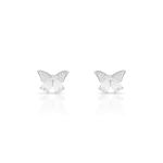 BRINCO DE PRATA INFANTIL COM BORBOLETA 20 ZIRCONES CRAVEJADOS 21218