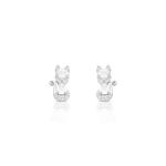 BRINCO DE PRATA INFANTIL COM GATO 22 ZIRCONES CRAVEJADOS 21227