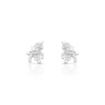 BRINCO DE PRATA INFANTIL COM UNICÓRNIO 66 ZIRCONES CRAVEJADOS 21224