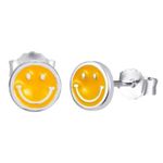 BRINCO DE PRATA INFANTIL EMOJI ESMALTADO À MÃO LISO 18768