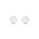 BRINCO DE PRATA LISO FLOR 21569