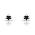 BRINCO DE PRATA MASCULINO GARRA 10 MM COM 2 ONIX 6.5 MM CRAVEJADAS 21688