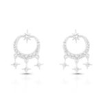 BRINCO DE PRATA PAVE 4 ESTRELAS COM 40 ZIRCONES CRAVEJADOS 20717