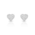BRINCO DE PRATA PAVE CORAÇÃO COM 116 ZIRCONES CRAVEJADOS 20733