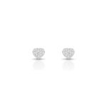 BRINCO DE PRATA PAVE CORAÇÃO COM 26 ZIRCONES CRAVEJADOS 22122