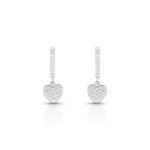 BRINCO DE PRATA PAVE CORAÇÃO COM 50 ZIRCONES CRAVEJADOS 18677