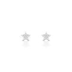 BRINCO DE PRATA PAVE ESTRELA COM 12 ZIRCONES CRAVEJADOS 18639