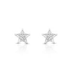 BRINCO DE PRATA PAVE ESTRELA COM 12 ZIRCONES CRAVEJADOS 21535