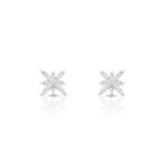 BRINCO DE PRATA PAVE ESTRELA COM 34 ZIRCONES CRAVEJADOS 22128