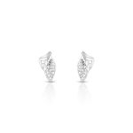 BRINCO DE PRATA PAVE FOLHAS COM 80 ZIRCONES CRAVEJADOS 22137