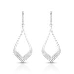 BRINCO DE PRATA PAVE GOTA COM 108 ZIRCONES CRAVEJADOS 20760