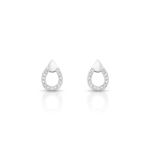 BRINCO DE PRATA PAVE GOTA COM 26 ZIRCONES CRAVEJADOS 21531