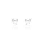 BRINCO DE PRATA PAVE LAÇO COM 12 ZIRCONES CRAVEJADOS 20667