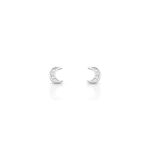 BRINCO DE PRATA PAVE LUA COM 10 ZIRCONES CRAVEJAODS 18638