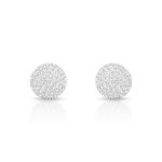 BRINCO DE PRATA PAVE MEIA ESFERA COM 124 ZIRCONES CRAVEJADOS 21583