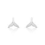BRINCO DE PRATA PAVE RABO DE BALEIA COM 40 ZIRCONES CRAVEJADOS 21520