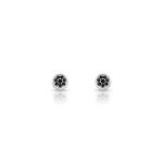 BRINCO DE PRATA PAVE REDONDO COM 16 ZIRCONES CRAVEJADOS 22136