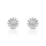 BRINCO DE PRATA PAVE SOL COM 46 ZIRCONES CRAVEJADOS 20746