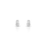 BRINCO DE PRATA PAVE TACO COM 28 ZIRCONES CRAVEJADOS 20674