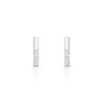 BRINCO DE PRATA PAVE TACO COM 42 ZIRCONES CRAVEJADOS 21538