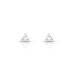 BRINCO DE PRATA PAVE TRIÂNGULO COM 24 ZIRCONES CRAVEJADOS 21529