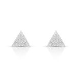 BRINCO DE PRATA PAVE TRIÂNGULO COM 48 ZIRCONES CRAVEJADOS 21588