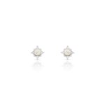 BRINCO DE PRATA PÉROLA SHELL 3MM FLOR COM  10 ZIRCONES CRAVEJADOS     22313