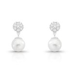 BRINCO DE PRATA REDONDO COM PAVE PÉROLA SHELL DE 9.0 MM COM 16 ZIRCONES CRAVEJADOS 21732