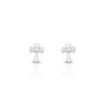 BRINCO DE PRATA RELIGIOSO CRUZ COM 2 ZIRCONES CRAVEJADOS 20663