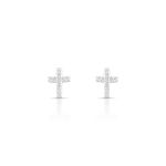 BRINCO DE PRATA RELIGIOSO CRUZ COM 22 ZIRCONES CRAVEJADOS 18662