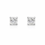 BRINCO DE PRATA SOLITÁRIO QUADRADO COM ZIRCONIA DE 8 MM CRAVEJADO