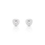 BRINCO ESMALTADO BRANCO CORACAO COM 2 ZIRCONES