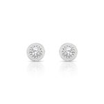 BRINCO ESMALTADO BRANCO REDONDO COM 30 ZIRCONES
