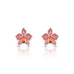 BRINCO ESMALTADO FENDI FLOR COM 2 ZIRCONES