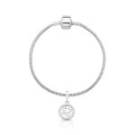 CHARM DE PRATA SIGNO PENDURADO AQUARIO COM 24 ZIRCONES CRAVEJADOS COM FURO 5.4MM DE DIÂMETRO 21650