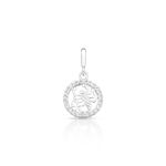 CHARM DE PRATA SIGNO PENDURADO ESCORPIÃO COM 24 ZIRCONES CRAVEJADOS COM FURO 5.4MM DE DIÂMETRO 21656